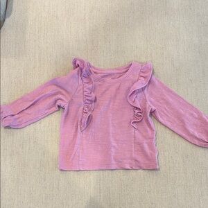 Cat & Jack Ruffle Shoulder long sleeve blouse